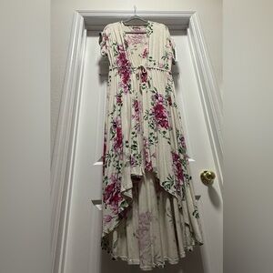 Love In Beautiful Floral Kimono Tie Duster OSFM